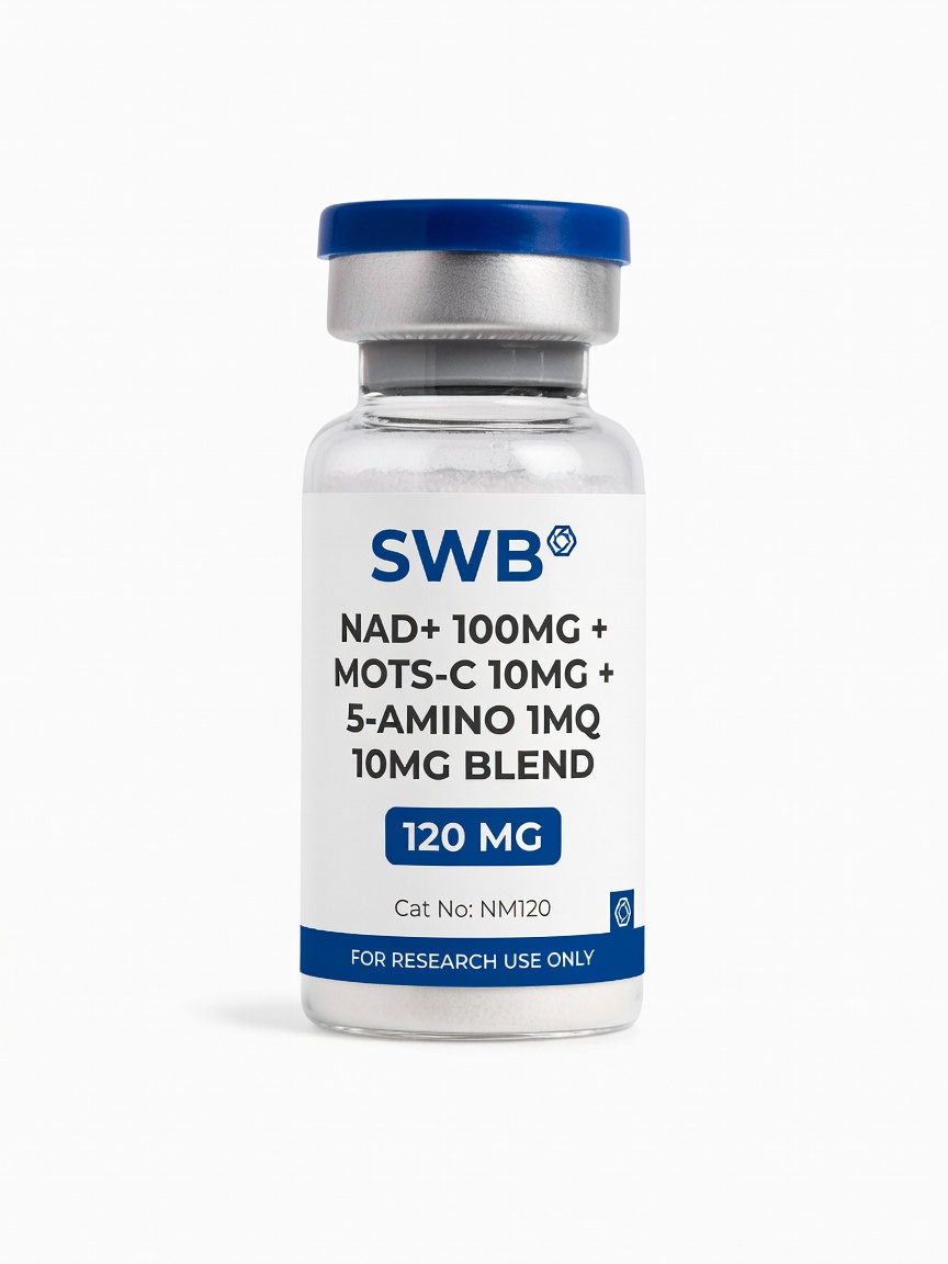 NAD+ 100mg + Mots-C 10mg + 5-Amino 1MQ 10mg Blend